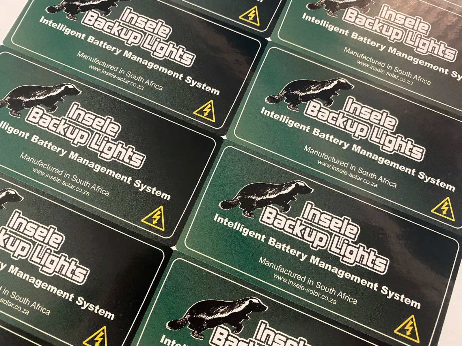 Insele backup lights product label