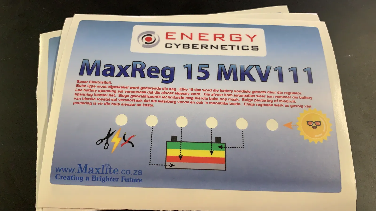 MaxReg Energy Cybernetics label