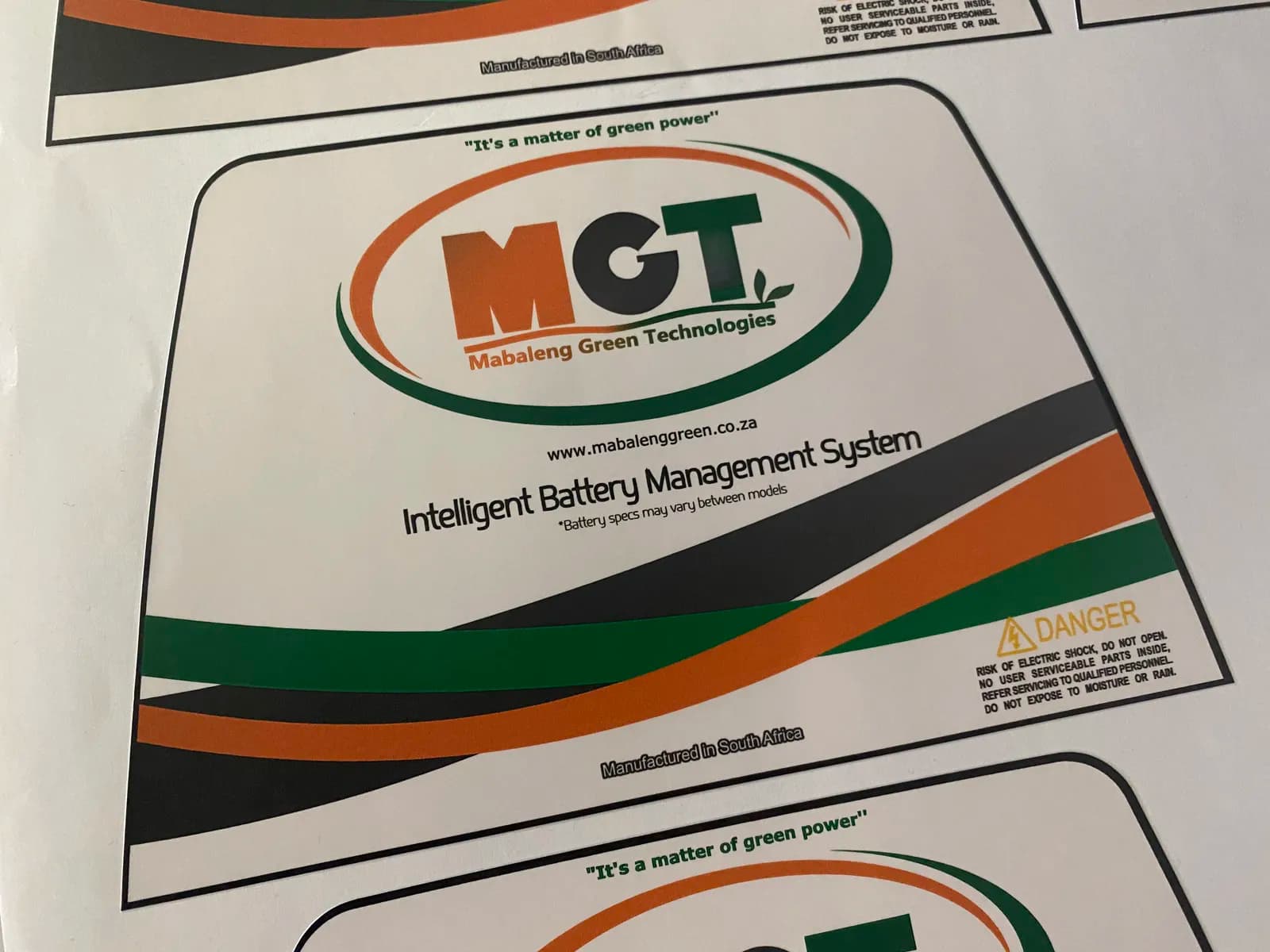 MGT Green Technologies label