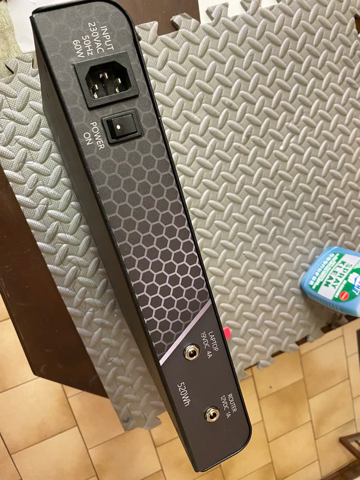 Power unit front panel label