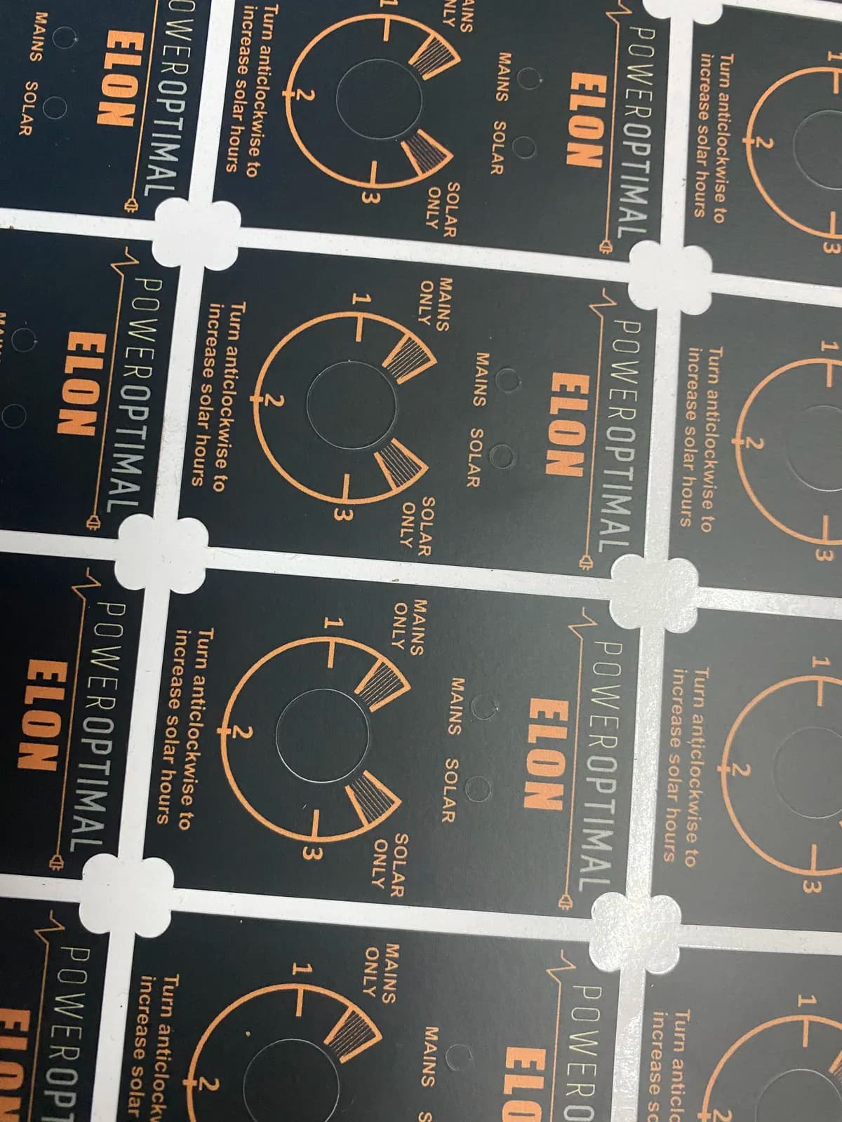 PowerOptimal Elon label sheet