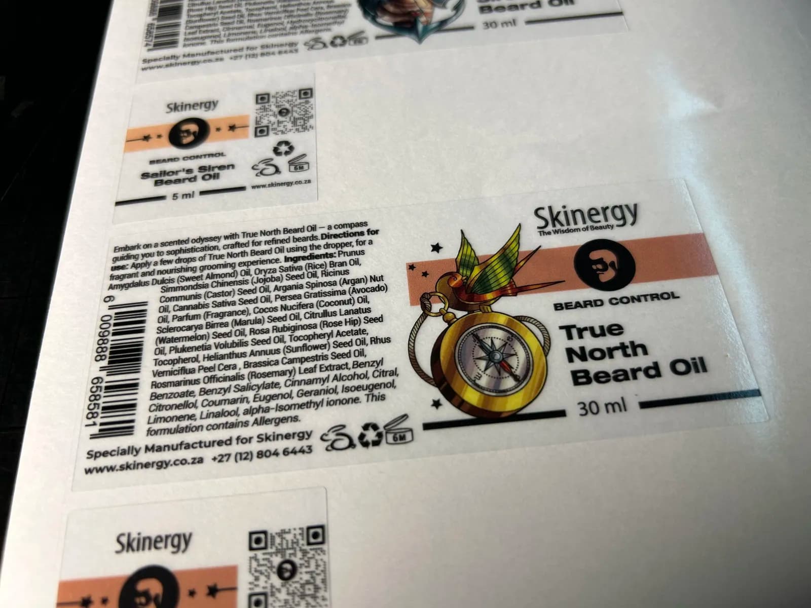 Skinergy True North product label