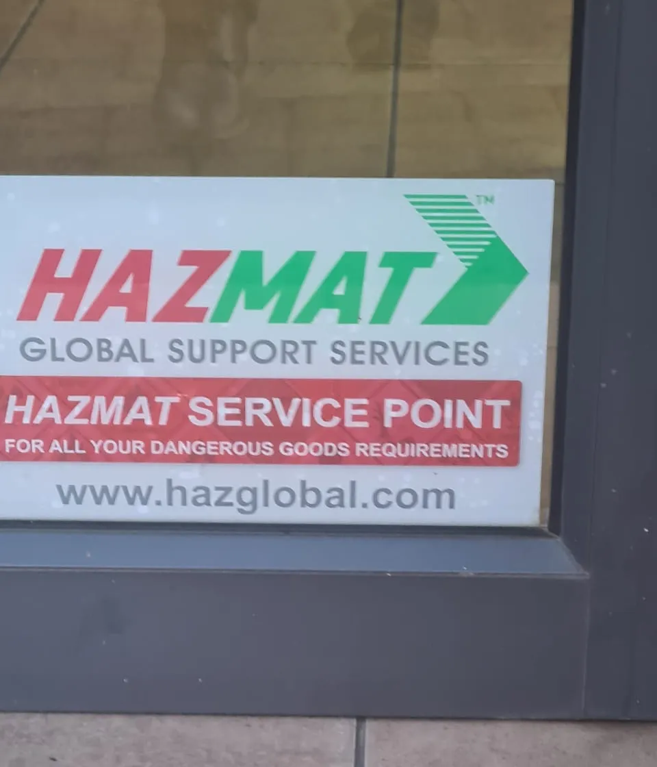 Hazmat window sticker applied