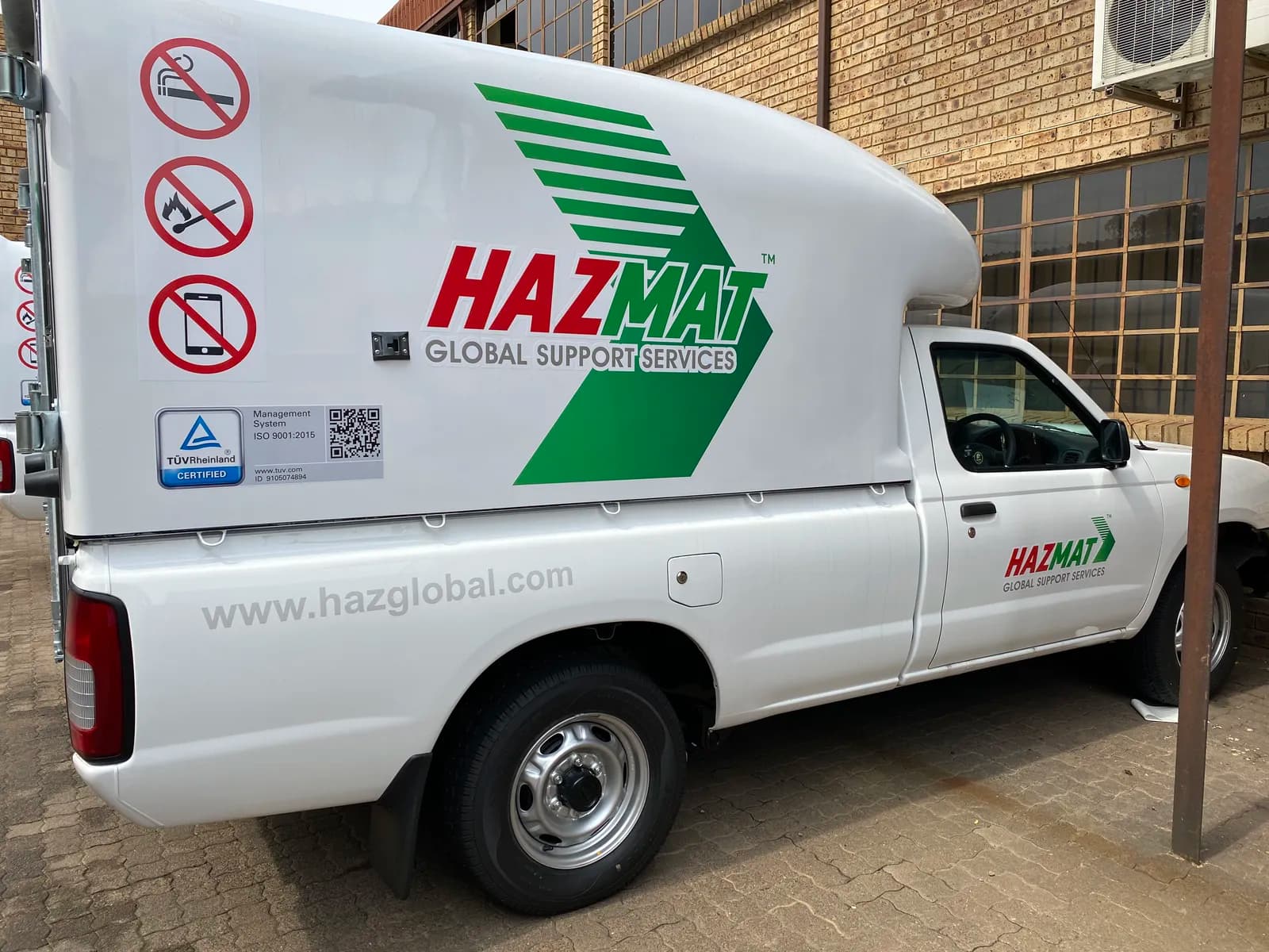Hazmat branded bakkie side profile